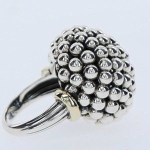 LAGOS Sterling Silver & 18K Gold Ring (Size 7)